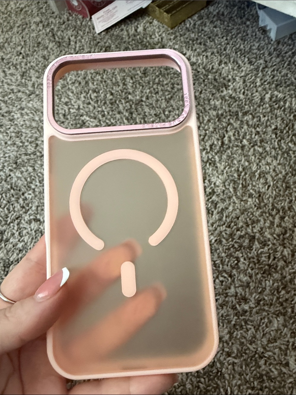 Clear Rose Gold Magnetic MagSafe-Compatible Phone Case